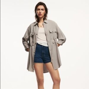 Zara Women's Oversized Shirt Jacket In size S